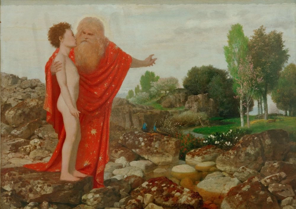 Dio Padre mostra il Paradiso Terrestre ad Adamo - Museum für Kunst und Kulturgeschichte